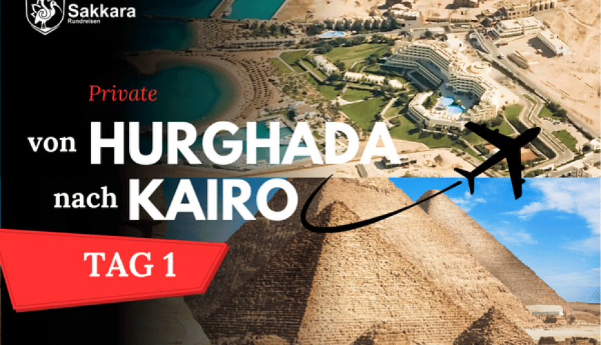Private Tagesausflug von Hurghada nach Kairo mit dem Flugzeug